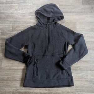 The North Face Women's Crescent 1/2 Zip Pullover Heathered Black Fleece Size Sm